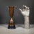 Copper Art Deco Brass and Copper Cup Trophy With Bakelite Base c.1930 For Sale - Image 8 of 8