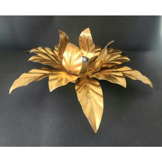 Hollywood Regency Gold-Plated Florentine Floral Wall Lamps from Hans Kögl, Italy, Florence, 1960, Set of 2 For Sale - Image 10 of 17