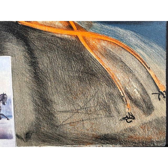 American 1970s Dali Currier & Ives American Trotting Horses #2 H/Sig Numb Litho Surreal Art For Sale - Image 3 of 5