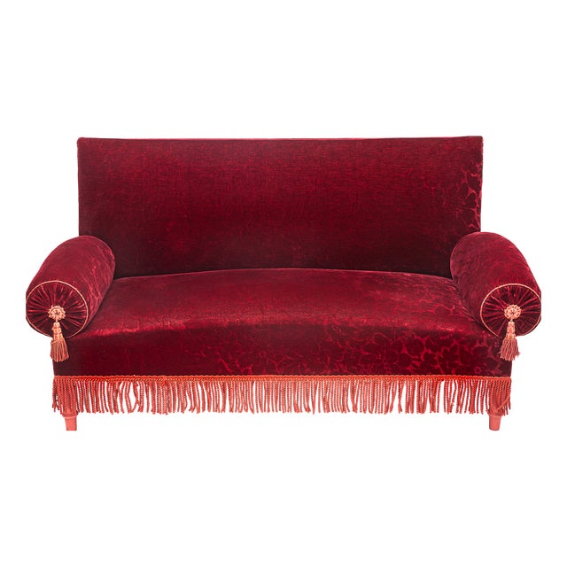 Red Alsatian Sofa, 1950s For Sale