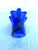 Vintage Blue Ruffled Murano Style Vase For Sale - Image 4 of 4