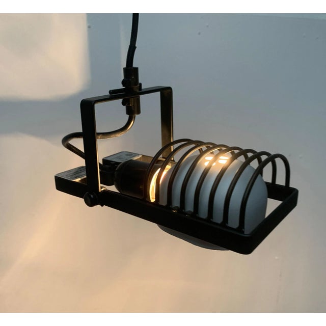 Black Mid-Century Italian Synthesis Suspension Cable Pendant by Ernesto Gismondi for Artemide For Sale - Image 8 of 18