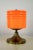 Red Mid-Century Orange Glass Table Lamp, 1960s For Sale - Image 8 of 18