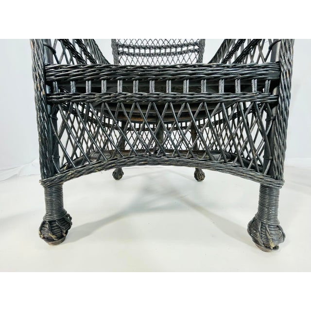 1980s Curved Back Wicker Patio Chairs - Set of 2 For Sale - Image 10 of 12