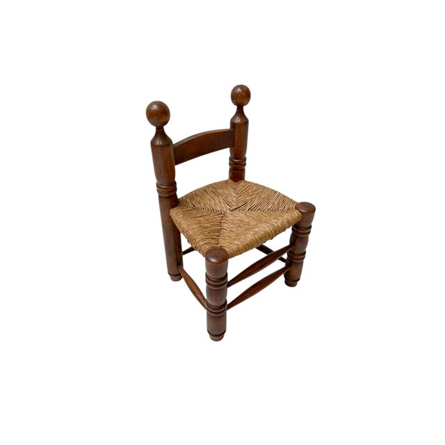 French Rustic Brutalist Low Side Chair by Charles Dudouyt, 1940s For Sale - Image 13 of 13