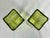 Mid 20th Century Art Glass Pale Yellow Green Crackle Glass Rectangular Vases - a Pair For Sale - Image 4 of 9