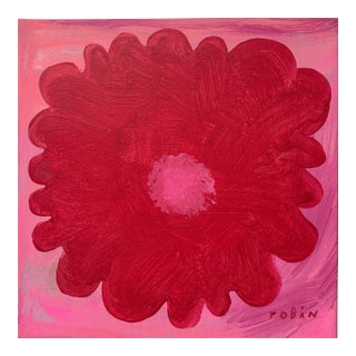 Flower Seventeen. Small Painting by Robin Zingone For Sale