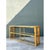 Vintage Trellis Rattan and Glass Console Table For Sale - Image 10 of 12