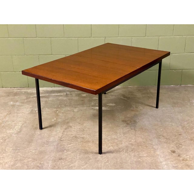Black Mid-Century Modern Extendable Model 413SP Dining Table in Teak by Fred Ruf for Knoll International, 1960s For Sale - Image 8 of 15