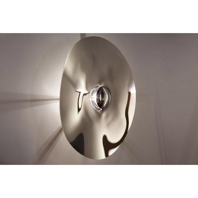 Metal Round Mercure Small Wall Lamp by Jennifer Midoz For Sale - Image 7 of 9