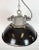 Industrial Black Enamel and Cast Iron Cage Pendant Light, 1960s For Sale - Image 10 of 18