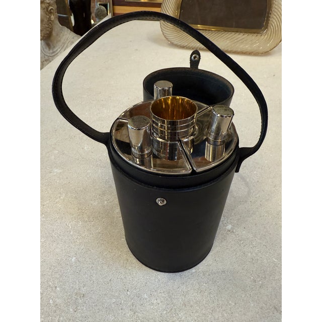 Modern Travel Bar Set With Flasks, and Cups, 1970s For Sale - Image 3 of 9