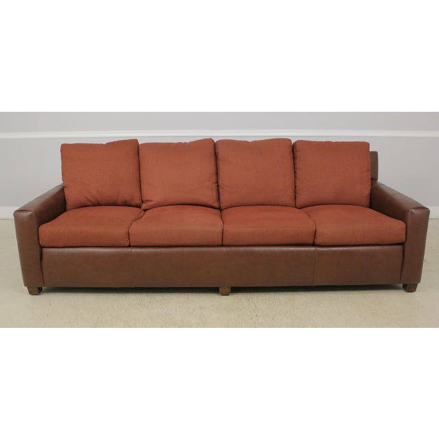 Stickley Leather Sofa W. Upholstered Cushions Chairish