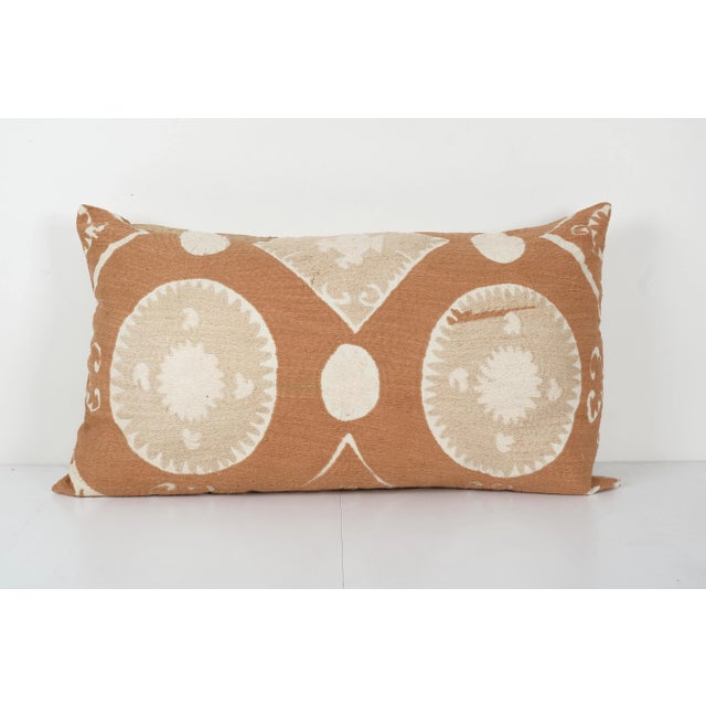 2020s Suzani Camel Pillow Cases Fashioned From a Vintage Suzani For Sale - Image 5 of 5
