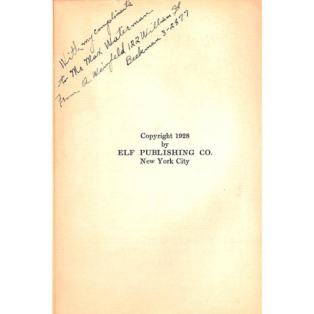 Charles formerly of Delmonicos [49] pp. Elf Publishing Company 1928 7 7/8" x 5 3/8" Chapter headings include "Midnight and...