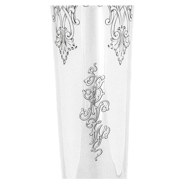 Mid-Century Modern 1910s Baltimore Silver Company Sterling Silver Trumpet Vase For Sale - Image 3 of 6