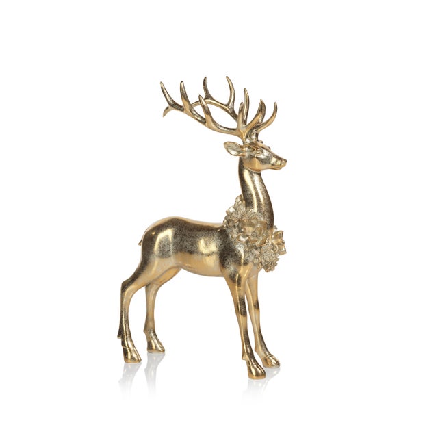 Magnificent in its dignified stance this reindeer tabletop figurine is a great addition to your holiday decor. Expertly...