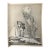 1940s Original Signed Graphite Illustration of Child With Toy Sailboat and Dog, 13 × 10.5 In. For Sale