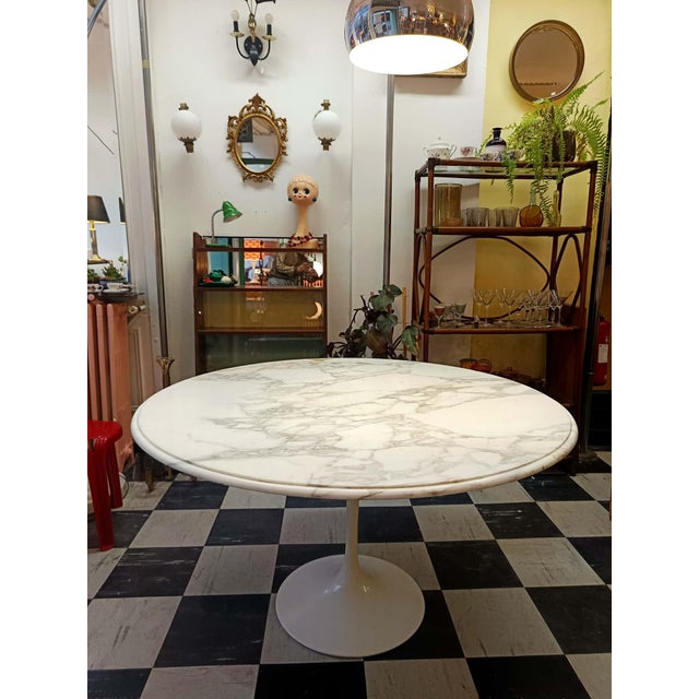 White Marble Table by Eero Saarinen for Knoll International, 1950s For Sale - Image 11 of 11