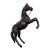 VIntage Handcrafted Leather Horse Statue With Brass Appointments For Sale
