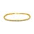 Embellish your wrist with this beautiful 10k yellow gold plated sterling silver link bracelet. At the center of the...
