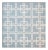 Free Spirit Designer Vicki Payne Aqua & Cream Chinoiserie Chippendale Fretwork Lattice Trellis Fabric- 3.44 Yards For Sale