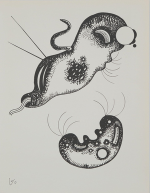 Vassily Kandinsky, Composition aux deux visages, Lithograph