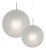 Hush by Oggetti Galvanized Iron Pendant Light, White, Small For Sale