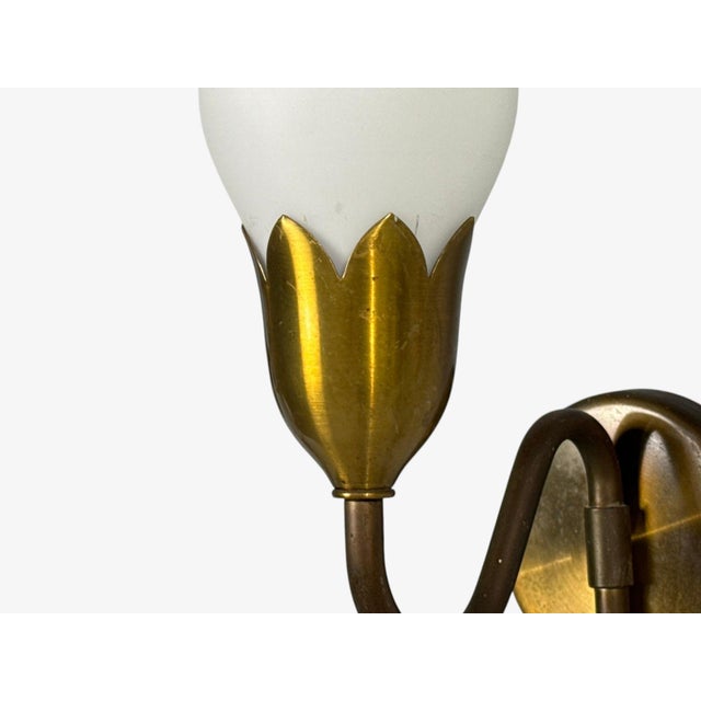 Fog & Mørup, Eight Wall Lights, Brass, Glass, Denmark, 1950s For Sale - Image 12 of 15