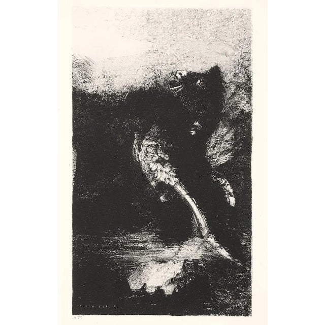 La Chimère aux Yeux Verts - Original Lithograph by O. Redon - 1888 1888 For Sale
