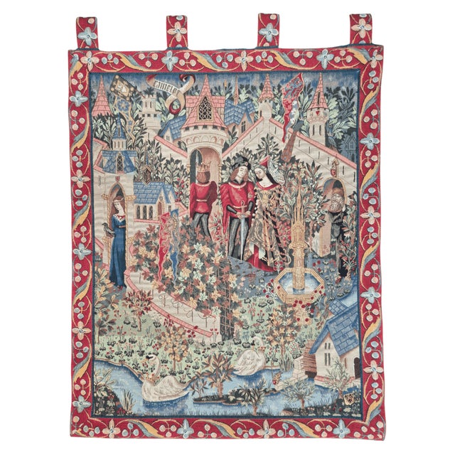 This beautiful tapestry is woven on a jacquard loom by skilled weavers, keeping alive the centuries old tradition of...