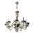 Mid 20th Century Restored Modern Mercury Glass Nine Arm Chandelier For Sale