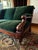 Wood 1990s Ralph Lauren American Oversized Velvet Green Upholstered Sofa With Scroll Wood Arms For Sale - Image 7 of 12