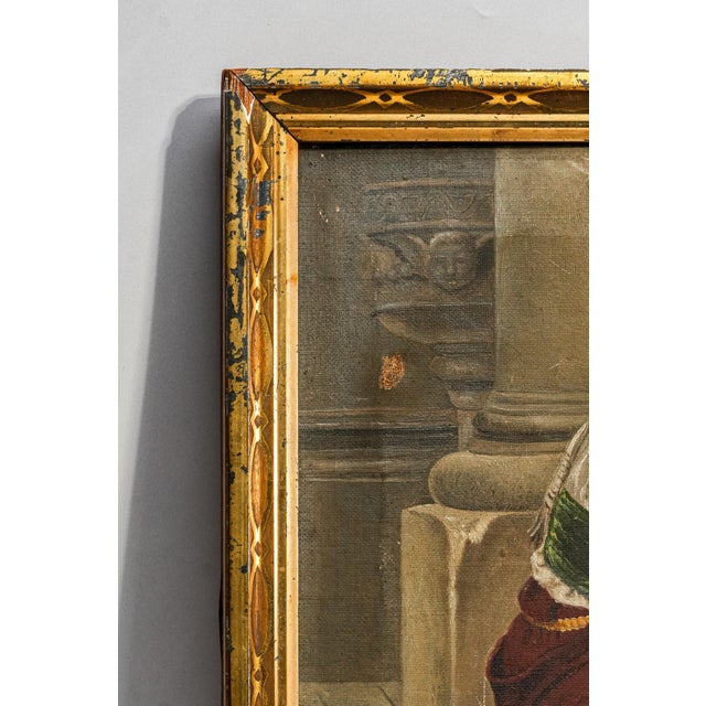Tender Antique Framed Painting Signed 1877 Madonna Inspired Mother & Child Old World European Art Home Wall Decor For Sale - Image 12 of 15