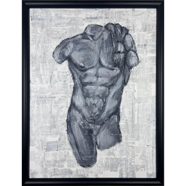Torso of Antinous - Original Mixed-Media Collaboration With John Velo For Sale - Image 4 of 4