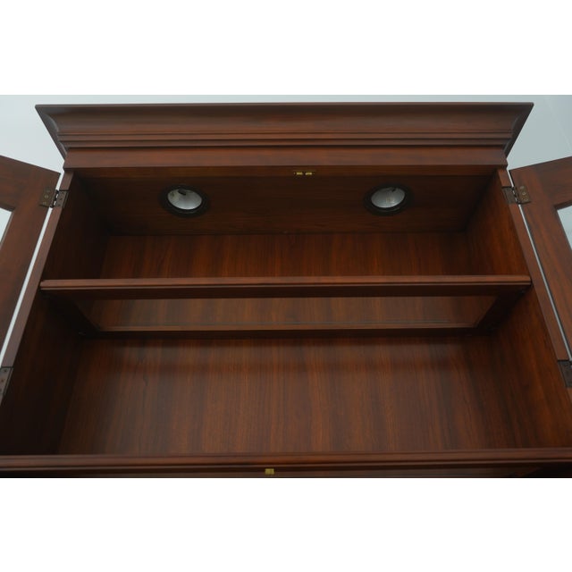 Henkel Harris Henkel Harris Cherry Chippendale Style Secretary Desk For Sale - Image 4 of 18