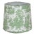14" Sage Toile Drum Lamp Shade For Sale