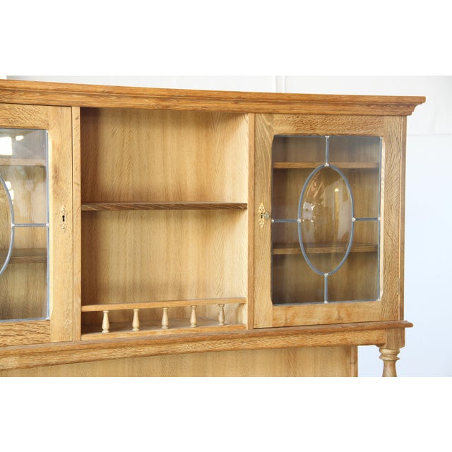 Vintage Danish Brutalist Light Oak Dining Cabinet in the style of Henning Kjærnulf, 1970s For Sale - Image 10 of 18