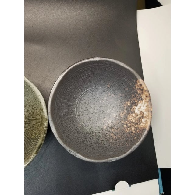 Mid-Century Modern Set of Three Kafun Mino Ware Donburi Bowls For Sale - Image 3 of 6