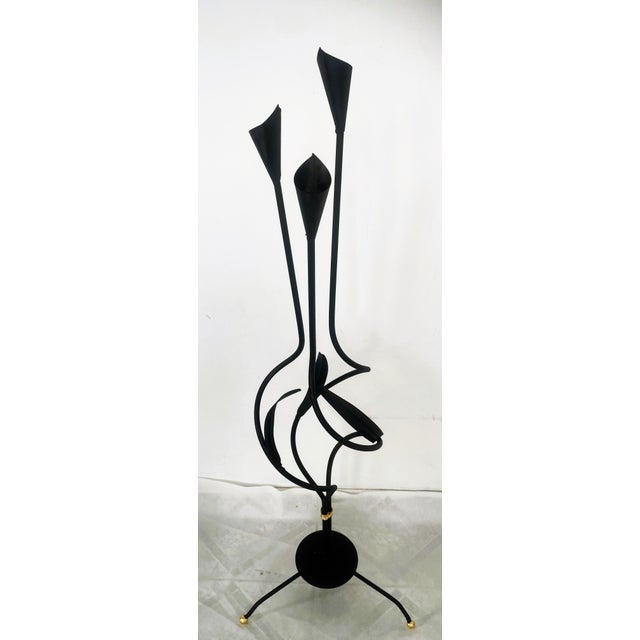 Large Floor Candleholder in Metal, 1950s For Sale - Image 10 of 18