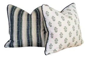 Anna French Corwin Green Pillows - Set of 2