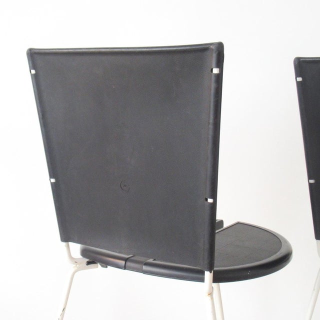 Black Terna Chairs by Gaspare Cairoli for Seccose, 1980s, Set of 3 For Sale - Image 8 of 18