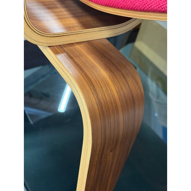 Pr of Herman Miller Eames Walnut and Pink LCW Chairs For Sale - Image 12 of 12