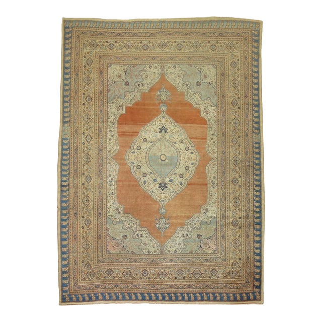Zabihi Collection 19th Century Persian Hadji Jali Li Tabriz Rug For Sale