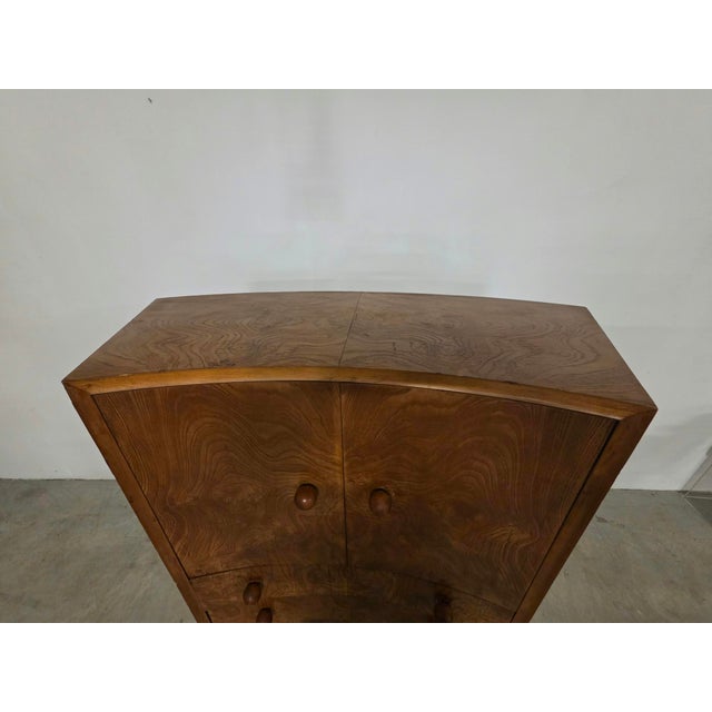 Art Deco Curved Burl Cabinet, 1930s For Sale - Image 13 of 18