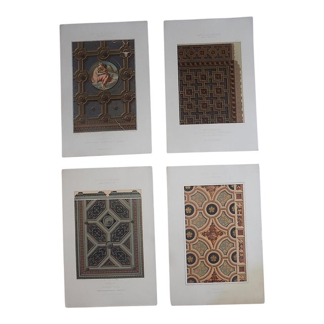 Antique 19th Century Imperial Folio Size Ornamental Design Chromolithographs - Set of 4 For Sale