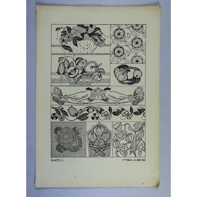 Contemporary Circa 1920 Textile Design Lithograph For Sale - Image 3 of 3