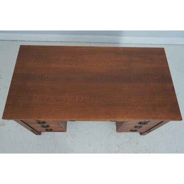 Stickley Mission Oak Arts & Crafts Executive Desk For Sale In Philadelphia - Image 6 of 18
