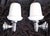 Vintage Wall Lamps with Chrome-Plated Brackets and Opaque White Glass Shades from Hillebrand-Leuchten, 1980s, Set of 2, in...