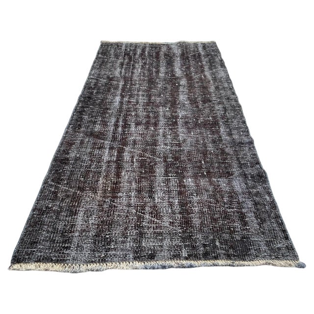Vintage Turkish Distressed Rug in Wool, 1970s For Sale